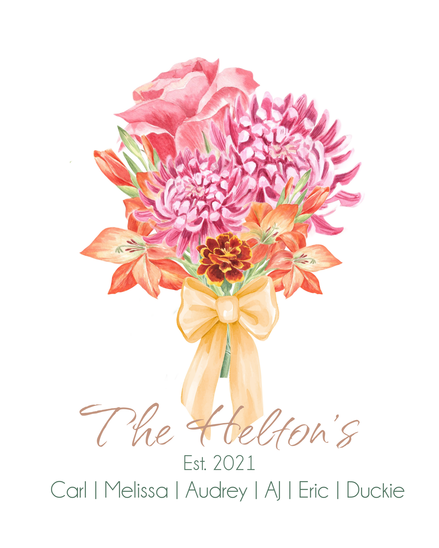 Birth Month Flower Digital Prints